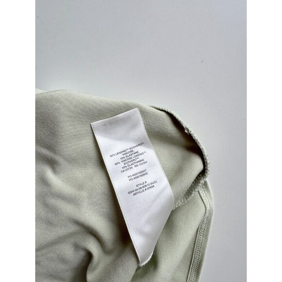 Aritzia WILFRED Saturn Silver Sage Green Jersey Square Neck Wrap Dress, Size S - Picture 10 of 16